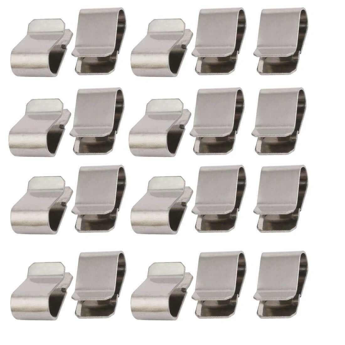 PRY シュウト 004-PLATE-CLIP シルバー クリップ 20pcs Stainless Steel Spring U Clip Silver 21.4mm x 12mm ✓
