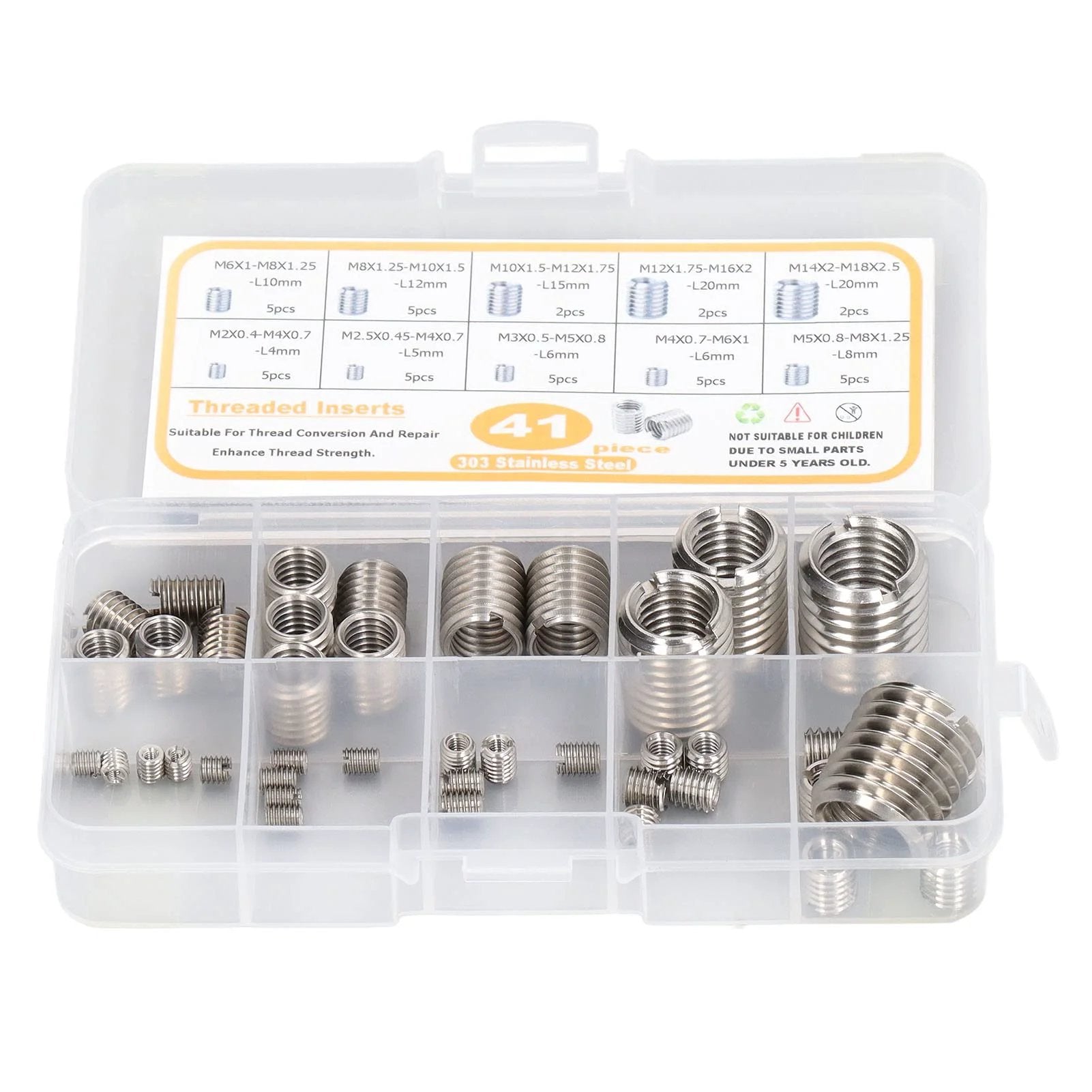 Thread Repair Kit 41 Piece Insert Set For Aluminum ✓