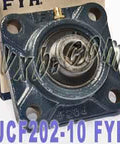 UCF202-10 FYH Square Flanged Bearing 5/8 Inner Mounted Bearings - VXB Ball Bearings