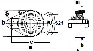 UCFA205-14 Black Oxide Plated Insert Bearing Flange Cartridge Unit 7/8" Bearing - VXB Ball Bearings