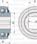 W209PPB8 Triple Lip Seals Square Bore 1 14 inch Bore Bearing - VXB Ball Bearings
