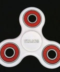 White Fidget Hand Spinner Toy with Center Stainless Steel Shielded Bearing and red Outer Bearings 42Q - VXB Ball Bearings