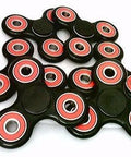 Wholesale Lot of 100 Fidget Hand Spinner Toys with Quality Center Ceramic Bearing, 3 outer red Bearings 42Q - VXB Ball Bearings