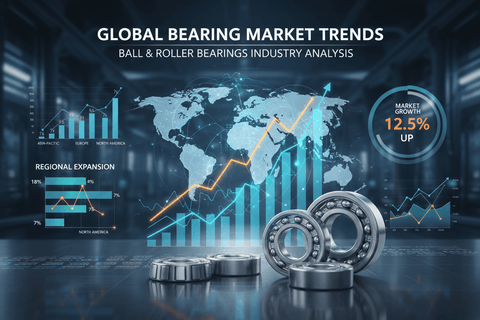 The Latest Global Market Trends in Ball & Roller Bearings: Industry growth analysis with charts and graphs.