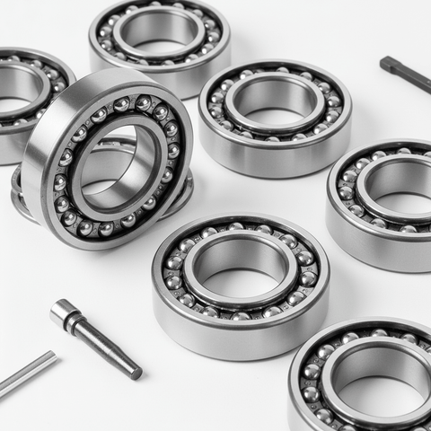 Go Kart Bearings displayed on a white surface, ideal for online shopping needs and racing optimization.