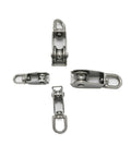 M20 Single Swivel Lifting 0.3" Rope Pulley Roller Block Sheave 0.03 Ton Timing Pulley(M20), stainless steel, multiple views