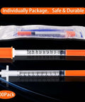 0.5 Milliliter Syringe With 31G 5/16 Inch Needle Pack Of 100 Sterile Individually Wrapped For Precise Lab Dosing