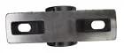Pillow block bearing, Moline 1-3/4 in Type-E, heavy-duty two-bolt, black housing.