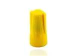 Rugged Yellow Twist On Wire Connector For 22 To 10 AWG Cables showing front view, designed for easy gripping and quick connection.