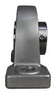 Side view of 1-1/2 Inch Stainless Steel Pillow Block Bearing With Wide Inner Ring And Two Set Screws, Stainless Housing With Grease Zerk
