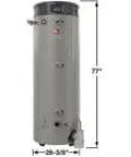 No-Fuss Commercial Natural Gas Water Heater With Smart Leak Detection, EcoNet Monitoring, Lcd Display, Built-In Condensate Neutralizer, Pvc Venting, Street Tested Durability, gray cylindrical design.