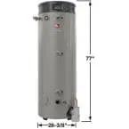 No-Fuss Commercial Natural Gas Water Heater With Smart Leak Detection, EcoNet Monitoring, Lcd Display, Built-In Condensate Neutralizer, Pvc Venting, Street Tested Durability, gray cylindrical design.