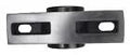 Front view of Moline 2-3/16 in Type-E heavy-duty two-bolt pillow block bearing, gray metal housing