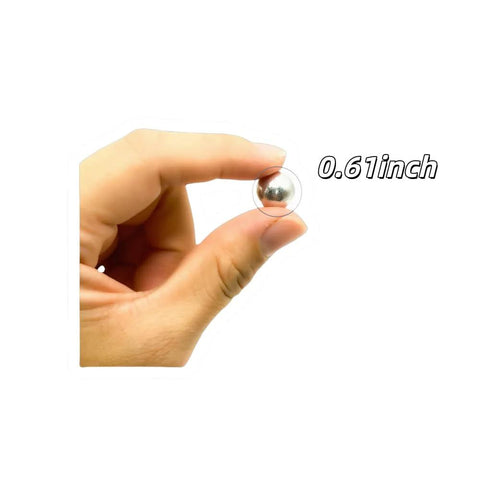 Hand holding 0.61 inch aluminum kinetic projectile for Byrna CL, 100 x .61 Cal Kinetic Projectiles Compatible with Byrna CL