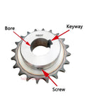 Industrial Drive Sprocket Wheel for Machinery 20 Teeth 45 Steel Chain Gear 06B High Wear Resistant Sprocket With Bore Range