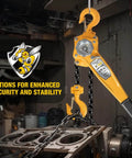 0.75 Ton Manual Lever Chain Hoist With G80 Galvanized Carbon Steel Construction And Double Pawl Brake lifting engine part