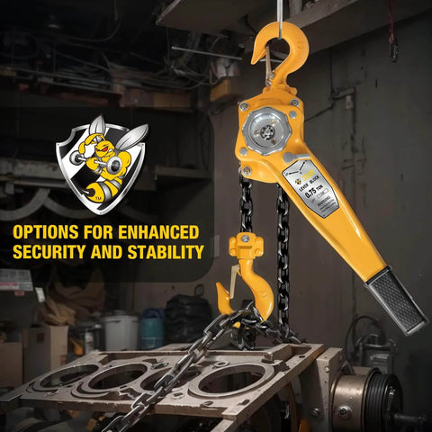 0.75 Ton Manual Lever Chain Hoist With G80 Galvanized Carbon Steel Construction And Double Pawl Brake lifting engine part