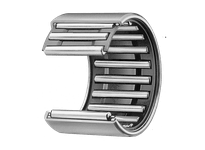 Shell Needle Roller Bearing Thirteen Sixteenth Inch Bore One And One Sixteenth Inch Outer Diameter One Inch Wide Caged Chromium Molybdenum Steel For High Load Applications And Precision Machinery.