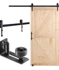 42 Inch By 84 Inch Sliding Barn Door With Hardware Kit Smooth And Quiet Operation Includes 8 In 1 Floor Guide And Handle Paneled Spruce Wood Slab Easy Install No Fuss Space Saving Modern Interior Doors