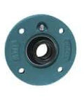 Front view of 25mm Narrow Eccentric Collar Piloted Single-Row Ball Bearing, Single Unit for Shaft Locking, Inner Ring for Accurate Mounting.