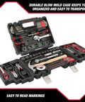 All In One 118 Piece Home Repair Tool Set With Hammer, Adjustable Wrench, Pliers, Level And Ratchet Socket Kit