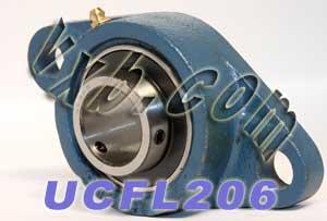 1 1/4 Inch Bearing UCFL206-20 with 2 Bolts Flanged Cast Housing Mounted Bearing - VXB Ball Bearings
