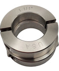 Shaft Collars - 1.25" Bore Diameter - Clamping Two Piece Shaft Collar - 303 Stainless Steel (2 Pack) front view