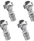 1 1/4 Heim Joints Rod End Kit with Right and Left Hand Threads, 1.25 Chromoly Joints with Round Tube Adapters, 2 Pair