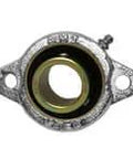 Front view of BLFL6-19NPMZ2 1-3/16 in Single Row Ball Bearing, Zinc Narrow Set Screw, Nickel-Plated Cast Iron 2-Bolt Flange with Contact Seal
