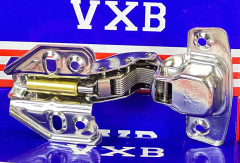 1 3/8" Inch Stainless Steel half overlay Smooth Hydraulic Hinge - VXB Ball Bearings
