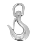 Rotating clevis slip hook, 1.3in, marine-grade stainless steel AISI 304 with safety latch