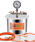 1.5 Gallon Stainless Steel Vacuum Chamber Kit For Resin And Epoxy Degassing With Acrylic Lid And Silicone Gasket
