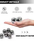 1.5 Inch Bearing Balls Set Five Pieces 38mm G25 Steel Precision Balls in hand for bike bearings with smooth chrome finish