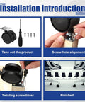 Installation guide for 8 Piece Set Of 1.5 Inch Plastic Furniture Casters With Brakes And Swivel For Rolling Carts Tables Chairs And Cabinets Black Flat Style Nylon Replacement Wheels For Easy Installation And Smooth Quiet Mobility In Home Office And Workshop.