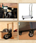 1.5 Inch Swivel Caster Wheels Heavy Duty 12 Pack Without Brake, attached to various tools and furniture, showcasing versatility