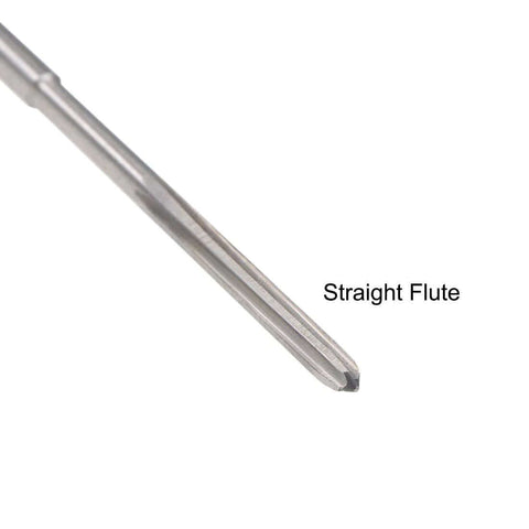 Pro Grade 1.7mm Chucking Reamer HSS Cobalt M35 Lathe Tool D4 4 Flute Round Shank close-up with straight flute design