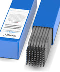 All Purpose One Eighth Inch Carbon Steel Welding Rods For Stick Welding E6013 Electrodes Arc Welding For Home Repairs Pro Grade DIY Friendly All Position Compatible With AC And DC Power Supplies Deep Penetration And Smooth Spray Weld YesRight, pack of rods in blue box