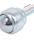 1 Inch Ball Transfer Bearings M8 Stud Mounted Carbon Steel Roller Ball Units for Conveyors Tables Casters with Smooth 360 Degree Rotation 77 lb Load Set of 4 showing size dimensions and threading