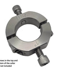 1" Bore Mountable Two-Piece Clamping Shaft Collar in 303 Stainless Steel - Made in USA, showing collar design and features.