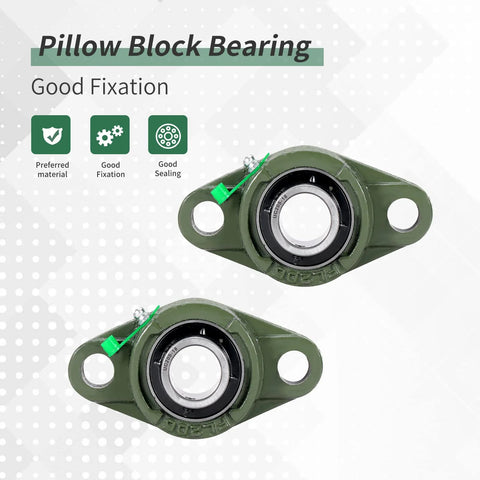 1 Inch Bore Pillow Block Bearing UCFL205-16 self aligning flange mount with cast iron housing and set screw locking