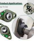 1 Inch Bore Pillow Block Bearing UCFL205-16 self-aligning flange with 2-bolt cast iron housing installed on machinery