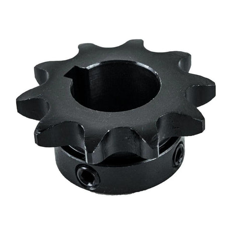 1 Inch Bore Roller Chain Sprocket Type B 10 Tooth 50B10 made from 1045 medium carbon steel, meets ANSI MARTIN standard, industrial use.