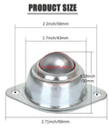 Diagram of 1 Inch Carbon Steel Ball Transfer Unit with dimensions for 40 Pcs 1 Inch Carbon Steel Round Ball Transfer Units Universal Ball Casters for Conveyors Roller Stands and Transmission Systems with Smooth 360 Degree Rotation 400 lb Load