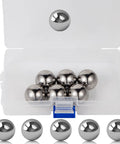 1 Inch Precision Chrome Steel Bearing Balls 6 Piece Set G25 Pro Grade High Hardness Corrosion Resistant in plastic box for organization