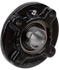 1 Inch Flange Block Ball Bearing FC3U216N By Rexnord Link Belt, heavy duty cast iron housing, sealed bearings, front view