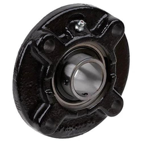 1 Inch Flange Block Ball Bearing FC3U216N By Rexnord Link Belt, heavy duty cast iron housing, sealed bearings, front view