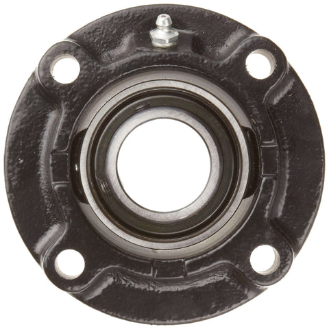 Front view of 1 Inch Flange Block Ball Bearing FC3U216N By Rexnord Link Belt, Heavy Duty Cast Iron Housing, Sealed Bearings.