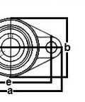 Technical diagram of 1" Bore Mounted Bearing UCFL-205-16 + 2-Bolt Flanged Cast Housing - Ball Bearing with a Flange.