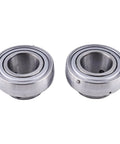Set Of 2 1 Inch Insert Ball Bearings SB205-16 FHS205-16 AS205-100 YA100RRB, 1 in bore, 52mm outer, 27mm wide, metal with screws