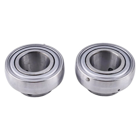 Set Of 2 1 Inch Insert Ball Bearings SB205-16 FHS205-16 AS205-100 YA100RRB, 1 in bore, 52mm outer, 27mm wide, metal with screws